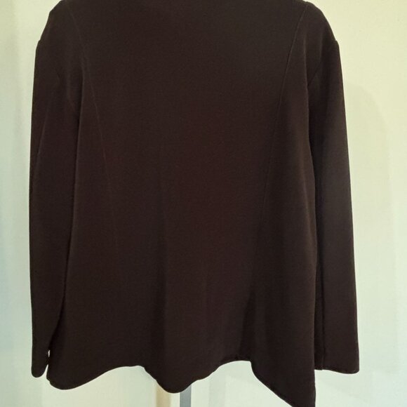 Chicos Brown Zip Up Jacket Decorative Heart Patch Size 3 XL 16 18 - Picture 6 of 10